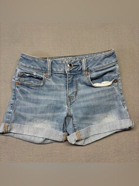 Women’s American Eagle Super Super Stretch Denim Shorts Size 0 Zero